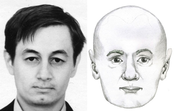 графический портрет, реконструированный по черепу